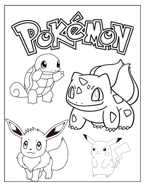 pokemon coloring pages free printable|52 Pokemon Coloring Pages (Free PDF Printables)